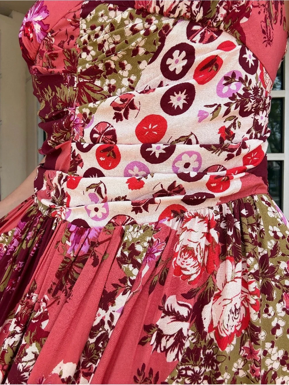 Free People Sasha Maxi Dress in Strawberry Combo